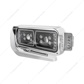 10 High Power LED "Blackout" Projection Headlight Assembly W/Mounting Arm & Turn Signal Side Pod - Driver Side