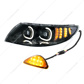 Black LED Projector Headlight With Rear Facing Turn Signal For International Durastar 2002-2018 - Driver