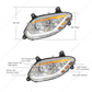 Chrome 86 LED Headlight For 2018-2024 International LT- Driver
