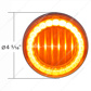 30 LED 4" Round Lumos Light I-Series (Turn Signal) - Amber LED/Amber Lens