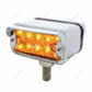 20 LED Dual Function Reflector Double Face Light With Visor - T-Mount - Amber & Red LED & Lens