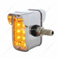 10 LED Dual Function Reflector Double Face Light W/Visor - Vertical Side Mount - Amber & Red LED/Amber & Red L