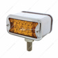20 LED Dual Function Reflector Double Face Light With Bezel - T-Mount - Amber & Red LED/Amber & Red Lens