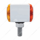 20 LED Dual Function Reflector Double Face Light - T-Mount -Amber & Red LED/Amber & Red Lens