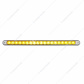 19 LED 12" Reflector Light Bar With Black Housing - Amber LED/Clear Lens
