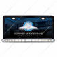 Black License Plate Frame With 14 LED 12" Light Bar - White LED/Clear Lens