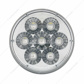 14 LED 4" Round Double Fury Light (Turn Signal) - Amber & White LED/Clear Lens