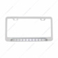 Chrome License Plate Frame With 10 LED 9" Light Bar - White LED/Clear Lens