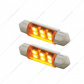 6 SMD High Power Micro SMD LED 6418/6461-36mm Light Bulb - Amber (2-Pack)