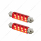 8 SMD High Power Micro LED 211-2 Light Bulb - Red (2-Pack)