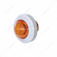 3 LED Dual Function 3/4" Mini Auxiliary/Utility Light With Bezel & Washer - Amber LED/Amber Lens