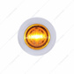 3 LED Dual Function 3/4" Mini Auxiliary/Utility Light With Bezel & Washer - Amber LED/Clear Lens