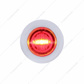 3 LED Dual Function 3/4" Mini Auxiliary/Utility Light With Bezel & Washer - Red LED/Clear Lens