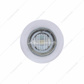 3 LED Dual Function 3/4" Mini Auxiliary/Utility Light With Bezel & Washer - Red LED/Clear Lens