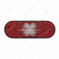 6" Oval Combo Light With 14 LED Stop, Turn & Tail & 16 LED Back-Up -Red LED/Red Lens