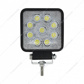 9 High Power LED 4-1/4" Square "Competition Series" Work Light - Flood
