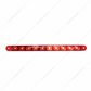 10 LED 9" Split Turn Function Light Bar - Red LED/Red Lens (Bulk)