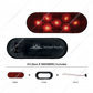 7 LED Oval Light Kit (Stop, Turn & Tail) - Red LED/Red Lens