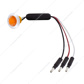 3 LED Dual Function 3/4" Mini Light (Clearance/Marker) With Faceted Crystal Lens-Amber LED/Amber Lens