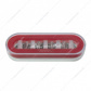 22 LED 6" Oval GloLight With Divider Bar Inner Design (Stop, Turn & Tail) - Red LEDs/Clear Lens
