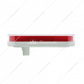 22 LED 6" Oval GloLight With Divider Bar Inner Design (Stop, Turn & Tail) - Red LED/Red Insert (Bulk)
