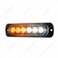 6 High Power LED Super Thin Directional Warning Light - Amber & White LED (Bulk)