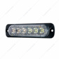 6 High Power LED Super Thin Directional Warning Light - Amber & White LED (Bulk)