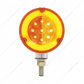 54 LED Single Stud Double Face GloLight (Turn Signal) - Amber & Red LED/Amber & Red Lens