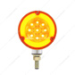 54 LED Single Stud Double Face GloLight (Turn Signal) - Amber & Red LED/Clear Lens