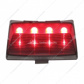 8 LED Fender Tip Light For Harley Motorcycle- Red LED/Smoke Lens