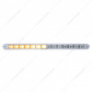 14 LED 12" Auxiliary Warning Light Bar With Bezel - Amber LED/Clear Lens