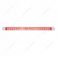 23 LED 17-1/4" Reflector Light Bar With Bezel (Stop, Turn & Tail) - Red LED/Red Lens
