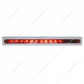 Stainless Light Bracket With 14 LED 12" Sequential Light Bar (Left to Right) - Red LED/Red Lens