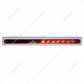Stainless Light Bracket With 14 LED 12" Sequential Light Bar (Right to Left) - Red LED/Red Lens