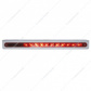 Stainless Light Bracket With 14 LED 12" Sequential Light Bar (Right to Left) - Red LED/Red Lens