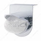 Stainless Light Bracket With 19 LED Beehive Light & Visor - Amber LED/Clear Lens