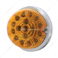 17 LED Dual Function Watermelon Clear Reflector Flush Mount Kit - Amber LED/Amber Lens