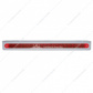 12-3/4" Stainless Light Bracket With 19 LED 12" Light Bar - Red LED/Red Lens