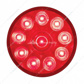 10 LED 4" Round Light (Stop, Turn & Tail) - Red LED/Red Lens