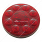 12 LED 4" Round Light (Stop, Turn & Tail) - Red LED/Red Lens