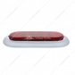10 LED 6" Oval Light With Bezel (Stop, Turn & Tail) - Red LED/Red Lens