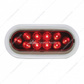 10 LED 6" Oval Light With Bezel (Stop, Turn & Tail) - Red LED/Red Lens (Bulk)