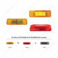 12 LED Rectangular Light Kit (Clearance/Marker) - Red LED/Red Lens (Bulk)