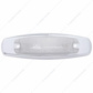 12 LED Rectangular Light (Clearance/Marker) With Chrome Bezel - Red LED/Clear Lens