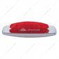 12 LED Reflector Rectangular Light With Bezel (Clearance/Marker) - Red LED/Red Lens