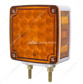 52 LED Double Stud Double Face Turn Signal Light (Driver) - Amber & Red LED/Amber & Red Lens