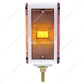 52 LED Double Stud Double Face Turn Signal Light (Driver) - Amber & Red LED/Clear Lens