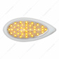 39 LED "Teardrop" Turn Signal Light With Bezel - Amber LED/Clear Lens
