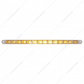 14 LED 12" Turn Signal Light Bar - Amber LED/Clear Lens (Bulk)