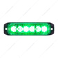 6 High Power LED "Competition Series" Slim Warning Light - Green